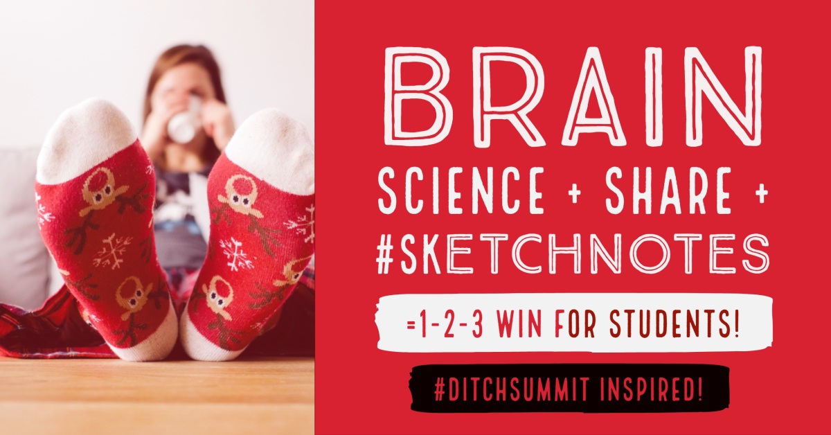 Brain Science + Share + #Sketchnotes=1-2-3 Win for Students!